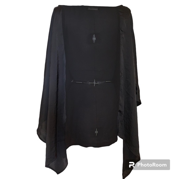 FYLO Satin Batwing Waterfall Cape Top Gothic Style - Picture 2 of 10